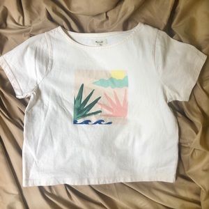 NWOT Madewell Cute Cropped Graphic Tee! 🍋